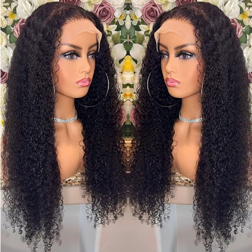 Brazilian Kinky Curly Lace Front Human Hair Wigs - 20Inch