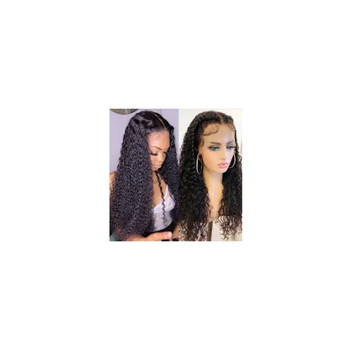 Brazilian Kinky Curly Lace Front Human Hair Wigs - 18Inch