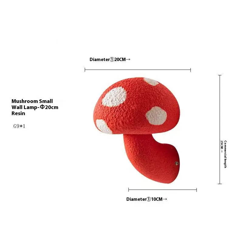 Middle Ancient Style French Cream Mushroom Wall Lamp