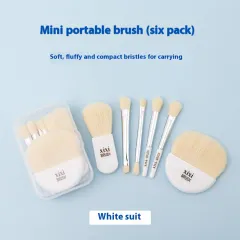 Portable Brush Suit Soft Bristle Beauty Tools For Beginners - White Suit - View 1