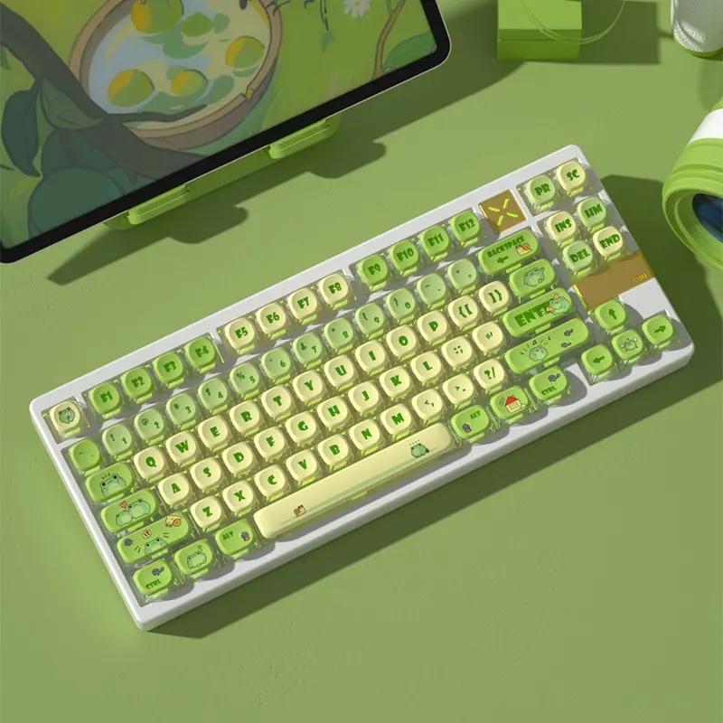 Spy Round Frog Four-sided Transparent Pudding Key