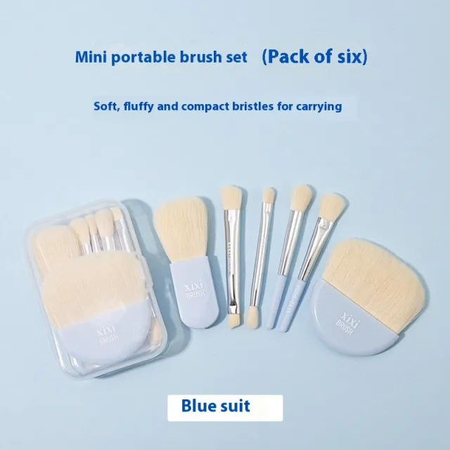 Portable Brush Suit Soft Bristle Beauty Tools For Beginners Blue Suit - Shop at LoveMi