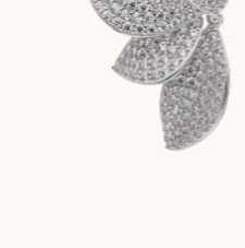 Leaf-shaped Earring Women's Design Delicate Rhinestone