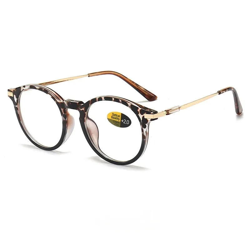 Anti-blue Light Presbyopic Round Frame Glasses - Black