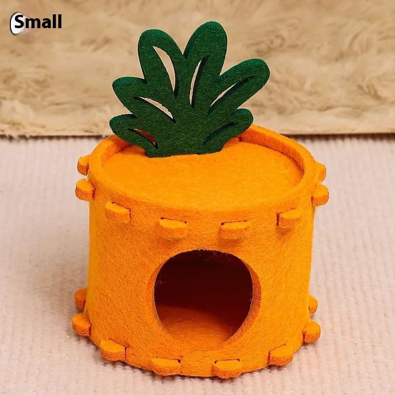 Hamster Nest Felt Cottage Totoro Guinea Pig Hedgehog Pygmy Rabbit Pet Cartoon Toy Tunnel Shelter - Hamster Nest