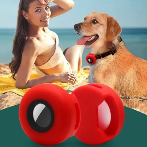 Applicable to AirTag Silicone Pet Tracker Collar Protective Cover