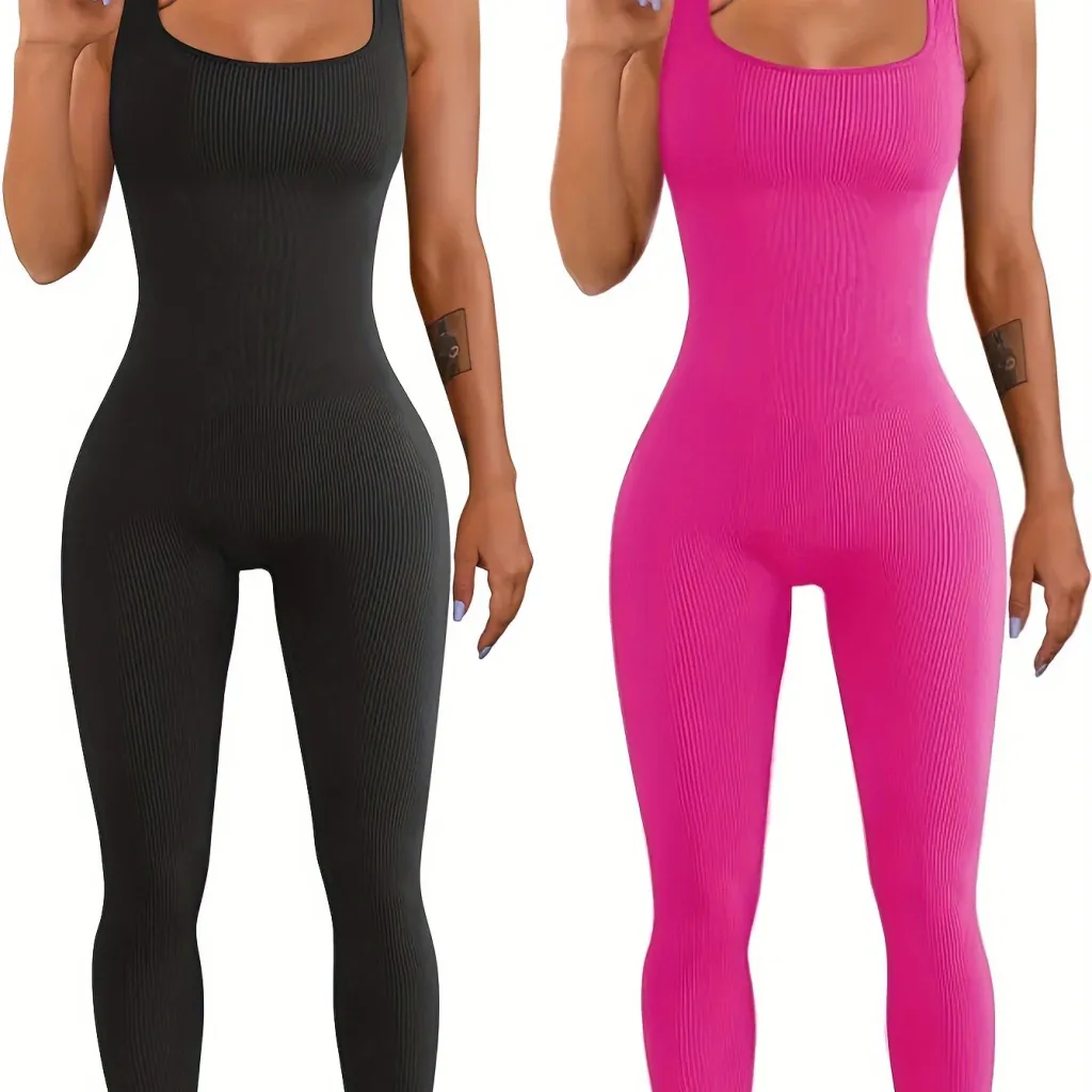 Women's Suspender Tank Top Tights - Black Pink
