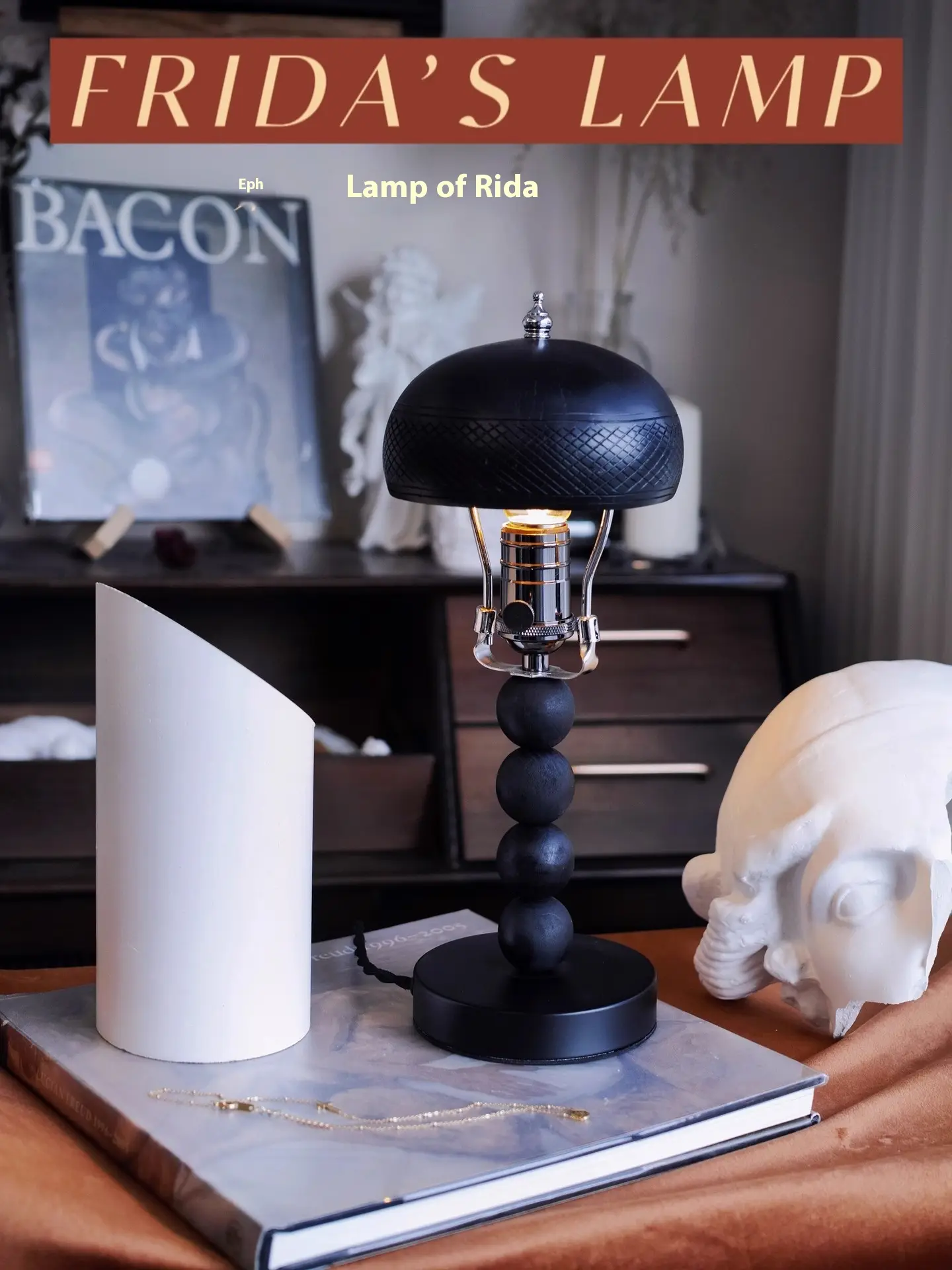 Black Vintage Coconut Shell Table Lamp Industrial Style Bedside Lamp Bedroom Study Cafe Bar Decoration Ornaments