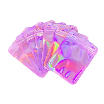 Laser Internal Printing Ziplock Bag Colorful Pink - Shop at LoveMi