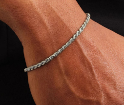 Water Corrugated Chain European Light Luxury Twist Weave High-grade Boys Bracelet
