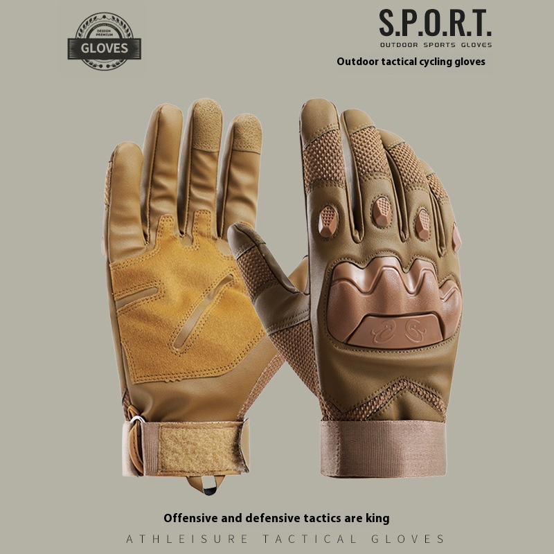 Men’s Standard Training Full Finger Breathable Touch Screen Tactical Gloves