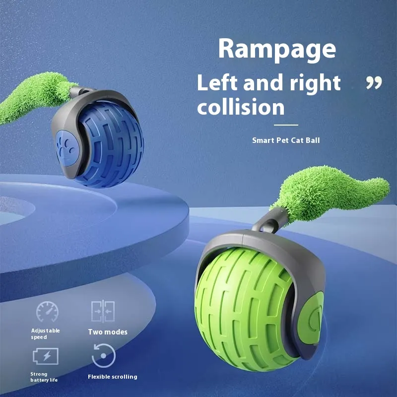 New Interactive Cat Toys Ball Auto Electric Rolling Ball Toys For Cat Kitty Pets Smart Automatic Teaser USB Rechargeable Cat Toy Pet Products – image 5