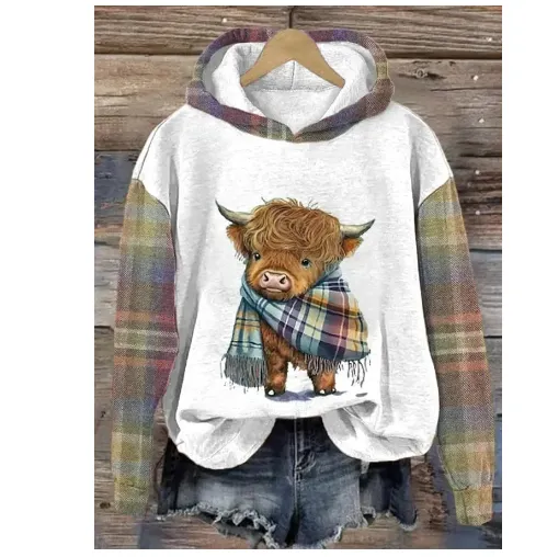 3D Printed Cat Pattern Sportswear Casual Hoodie Long Sleeve Top 13Style - Shop at LoveMi