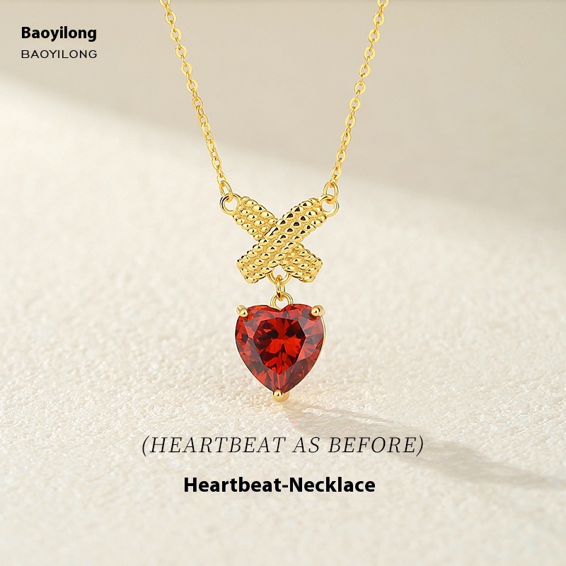 Female S925 Sterling Silver High-grade Love Pendant Necklace