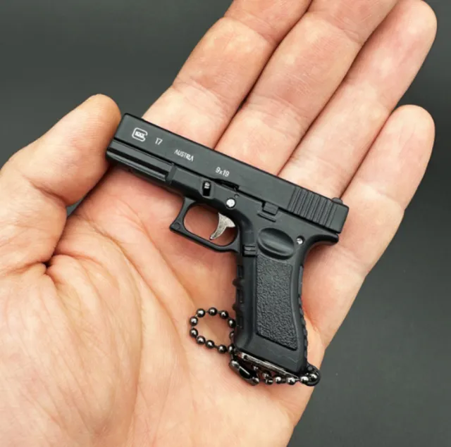 G17 Half Alloy Key Ring Model Guns Pendant Gift Toys Black - Shop at LoveMi