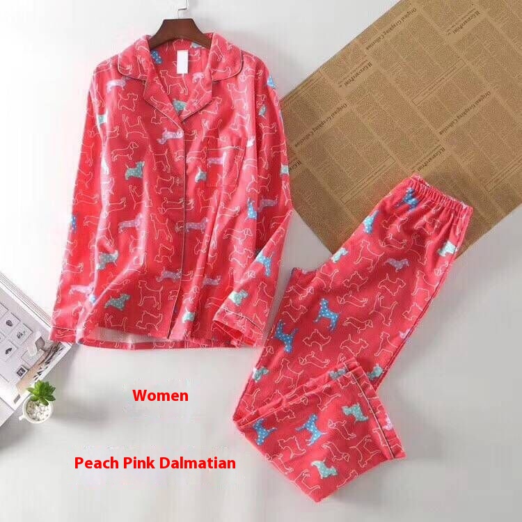 Multi-pattern Thin Flannel Casual Homewear Suit Pajamas