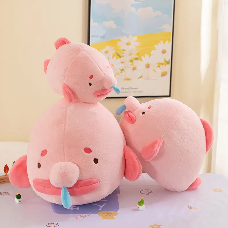 Plush Toy, Messy Fish Pillow Drooling Mermaid Doll