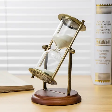 Creative Wooden Hourglass Timer 15 Minutes Desk Study Room