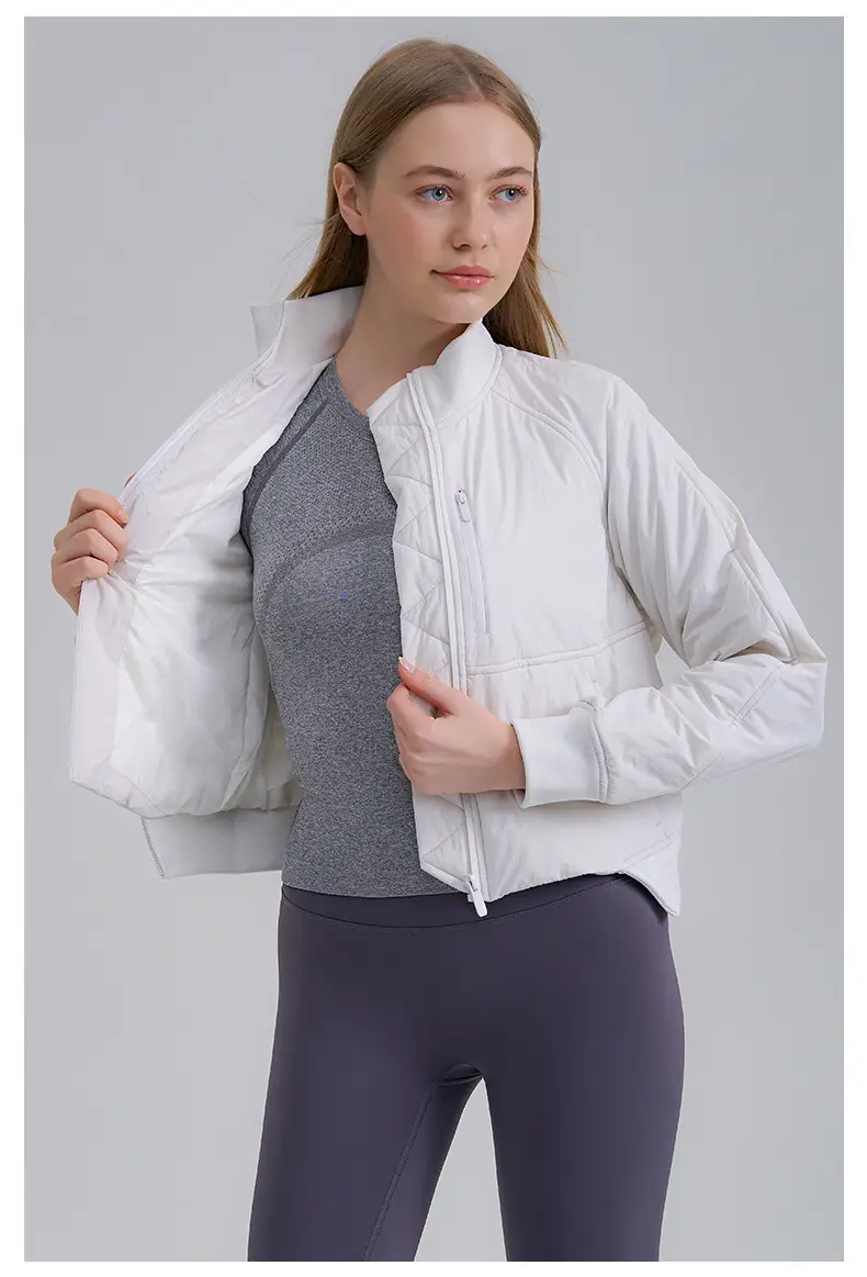 Women's Athletic Full-Zip Jacket with Stand-Up Collar