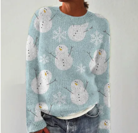 Christmas Style Elk New Digital 3D Round Neck Sweater - 13 Style - View 1