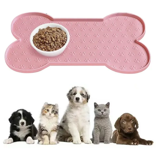 Silicone Pet Anti spill Easy Cleaning Feeding Mat Pink - Shop at LoveMi