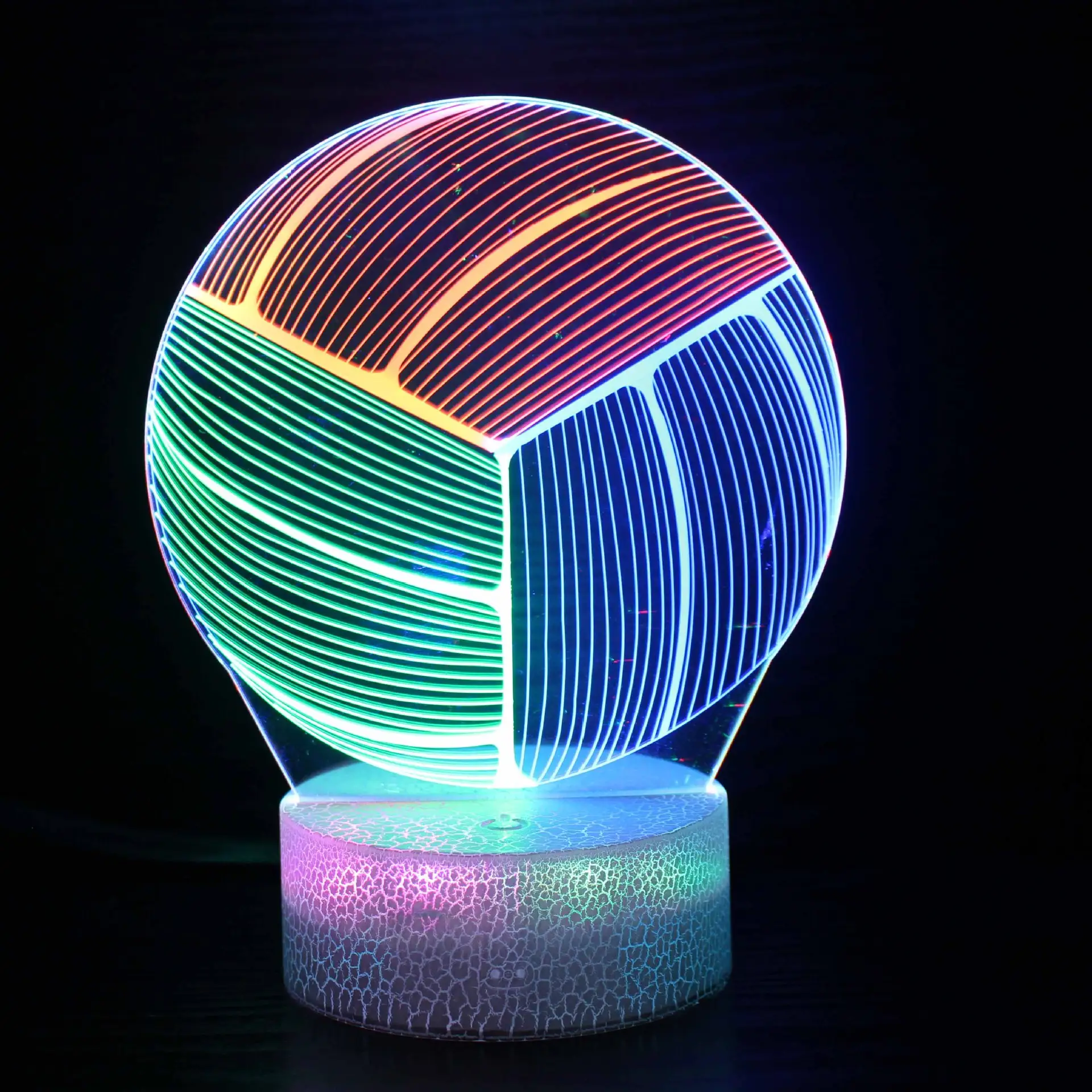 Sports Series Football 3D Night Light Touch Table Lamp