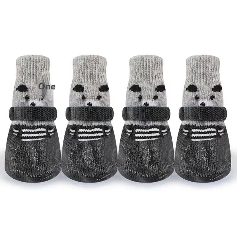 Water And Dirt Resistant Wear Resistant Dog Ankle Sock - Black