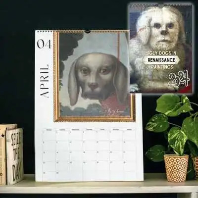 Ugly Dog Calendar In Renaissance Paintings For Home Decoration Ugly Dog Calendar In Painting - Shop at LoveMi