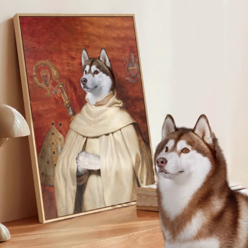 Cute Pet Into Oil Painting Cat Portrait Dog Head Custom
