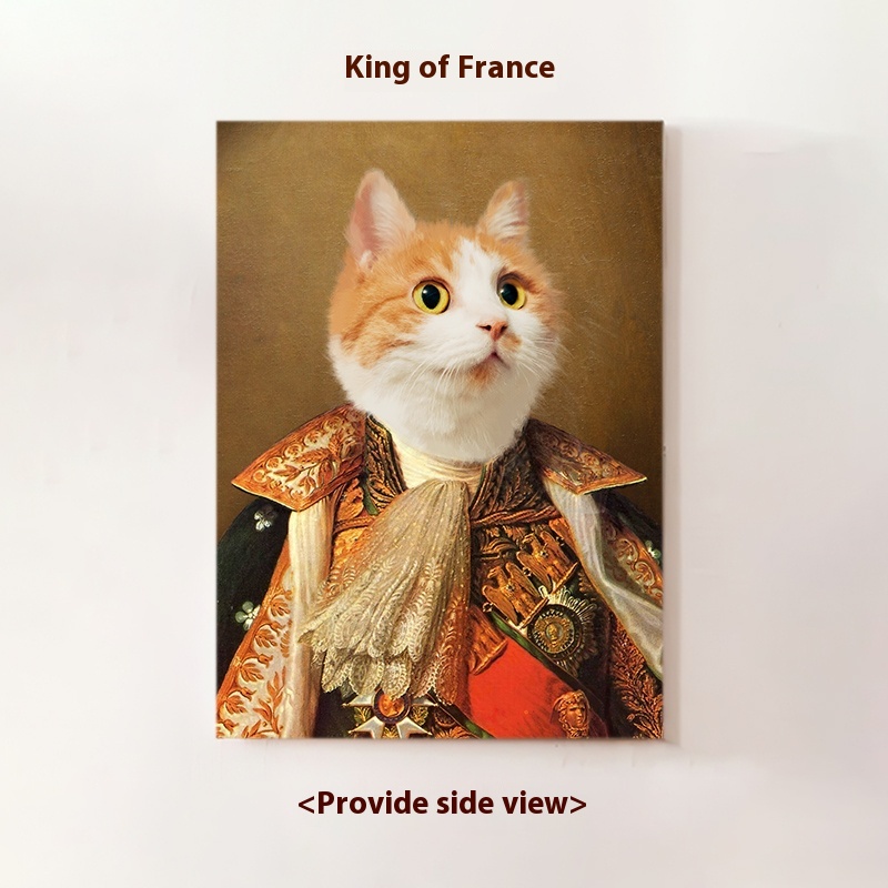 Cute Pet Into Oil Painting Cat Portrait Dog Head Custom