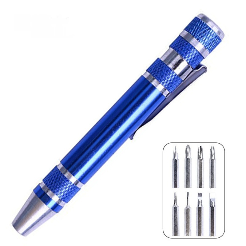 8 In 1 Screwdriver Batch Suit Aluminum Alloy Pen Type Pen Manual