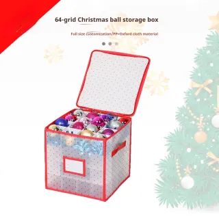 PVC Christmas Ball Red Storage Box