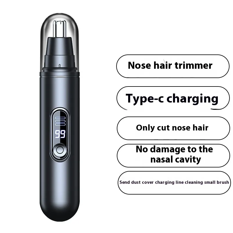 Men's Electric Nose Hair Repair Device LED Digital Display - Electric Display Packaging