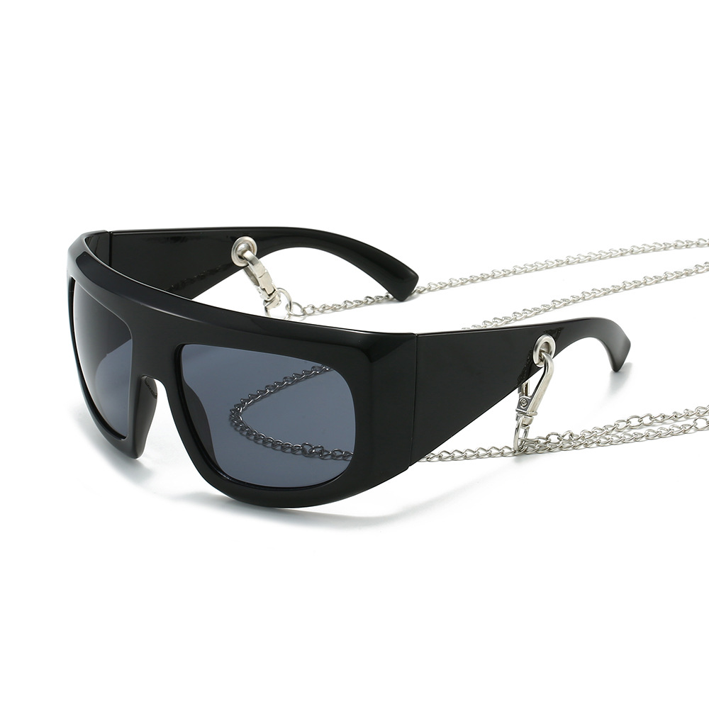 New Large Frame Fashion Sun Glasses Strap Chain - Image 5