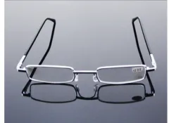 Aluminum Pen Holder Reading Glasses Metal Spring - Black - View 1
