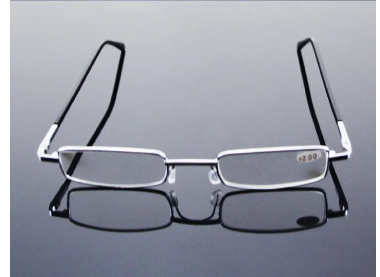 Aluminum Pen Holder Reading Glasses Metal Spring - Black
