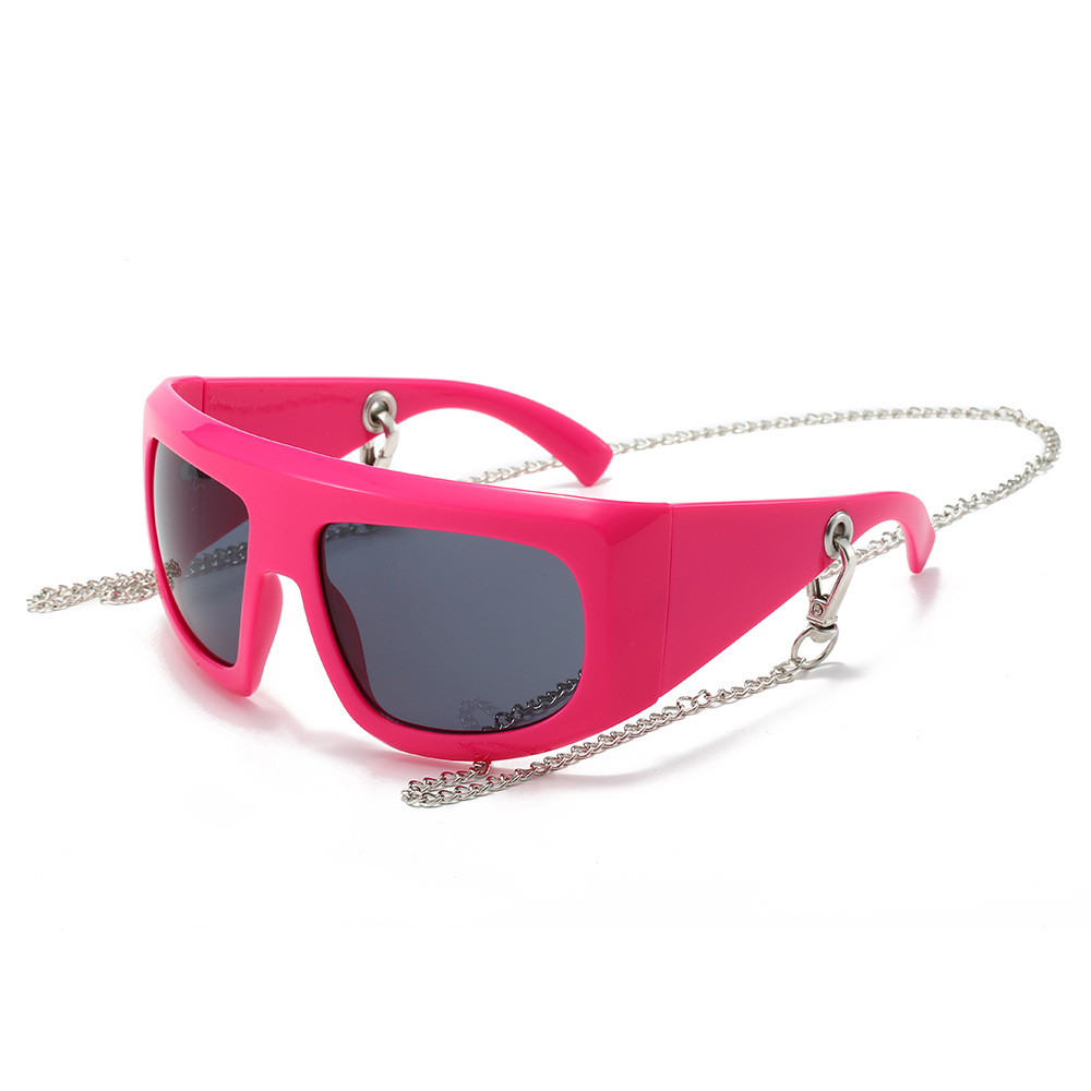 New Large Frame Fashion Sun Glasses Strap Chain - Image 4