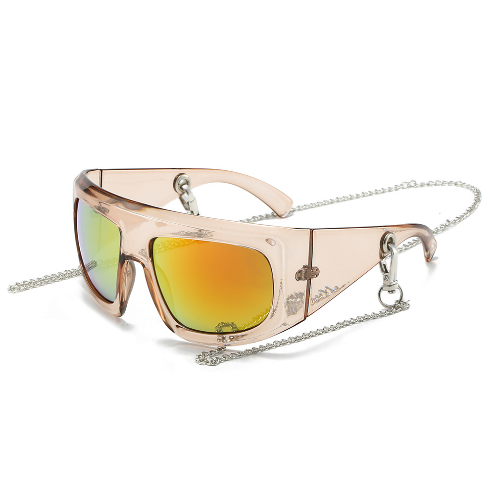 New Large Frame Fashion Sun Glasses Strap Chain - Image 3