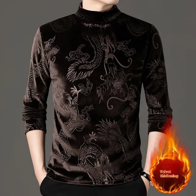 Gold Velvet Fleece T shirt Men's Sweater Gold - Shop at LoveMi