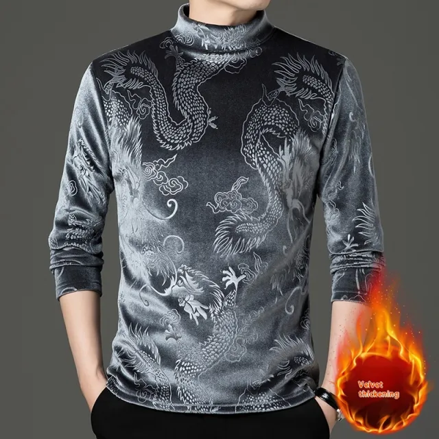 Gold Velvet Fleece T shirt Men's Sweater Gray - Shop at LoveMi