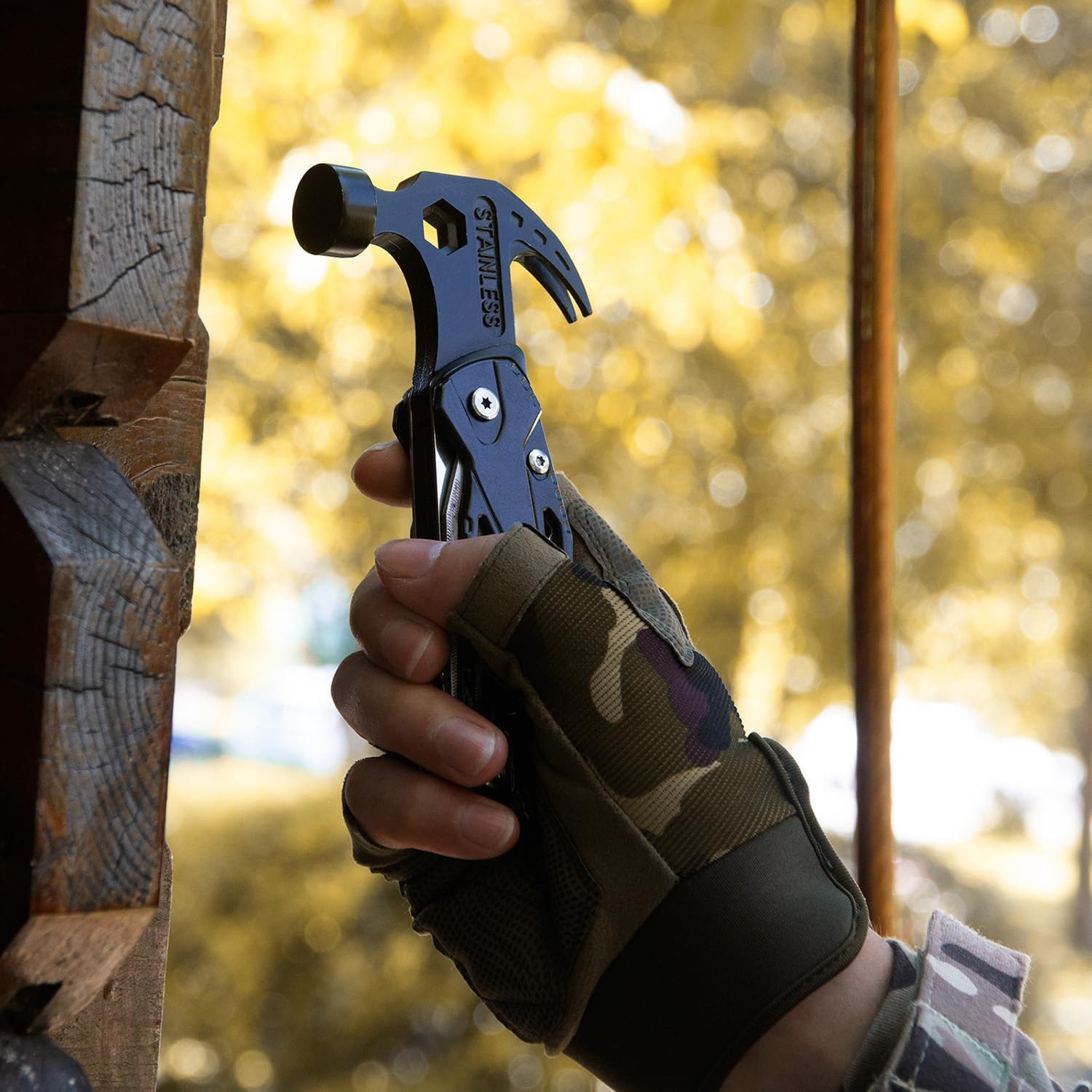 Outdoor Multi-purpose Nail Hammer Camping Climbing Hammer Combination