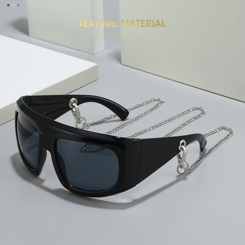 New Large Frame Fashion Sun Glasses Strap Chain - Image 6