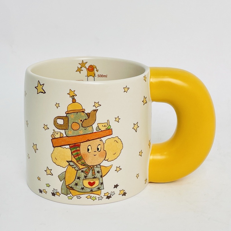 كوب سيراميك سعة كبيرة مع مقبض سميك – هدية