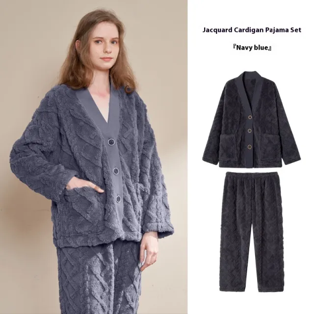 Autumn And Winter Coral Fleece Warm Fleece Ladies Gray - Shop at LoveMi