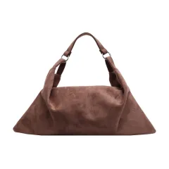 Pu Fabric Portable Shoulder Bag Versatile Simple Messenger Bag - Coffee - View 1