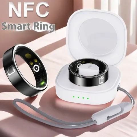 Ceramic Smart Ring Heart Rate Blood Oxygen Sleep Waterproof
