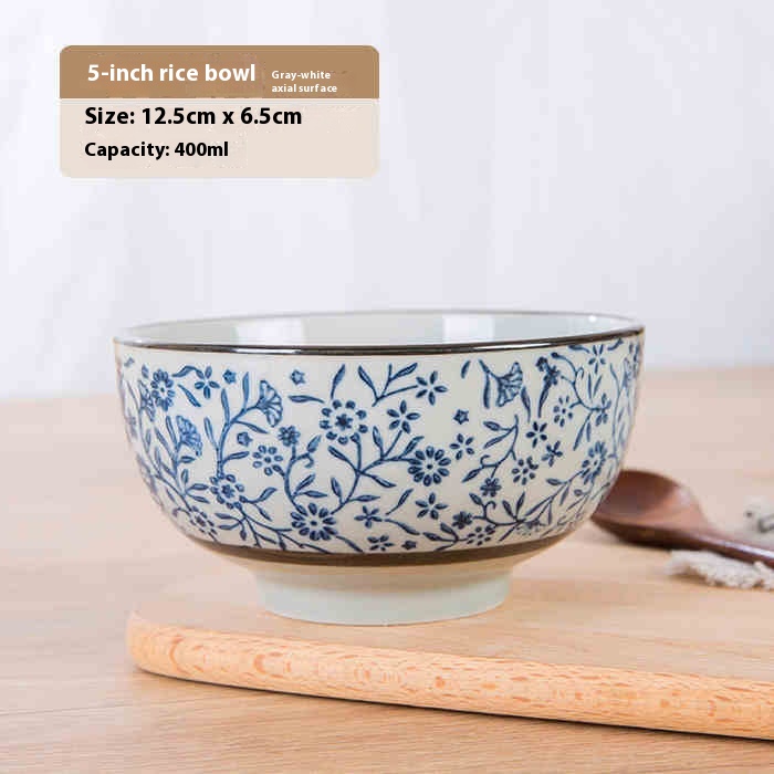 5 Inch Big Belly Bowl Household Vintage Ceramic
