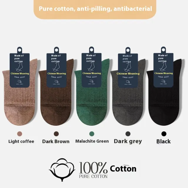 Seamless Socks Men's Pure Cotton Mid calf Length Socks Autumn And Winter Seti - Shop at LoveMi