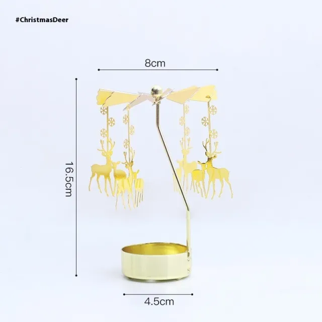 Aromatherapy Candlestick Girl Heart Golden Rotating Atmosphere Device Candle Cup J Christmas Deer - Shop at LoveMi