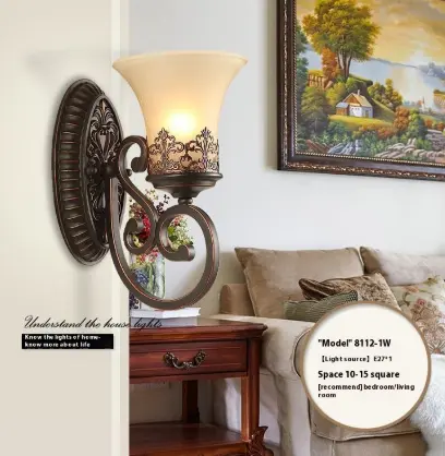 American-style Iron Retro Wall Lamp Bedroom Minimalist Creative Background Wall Hotel Decoration
